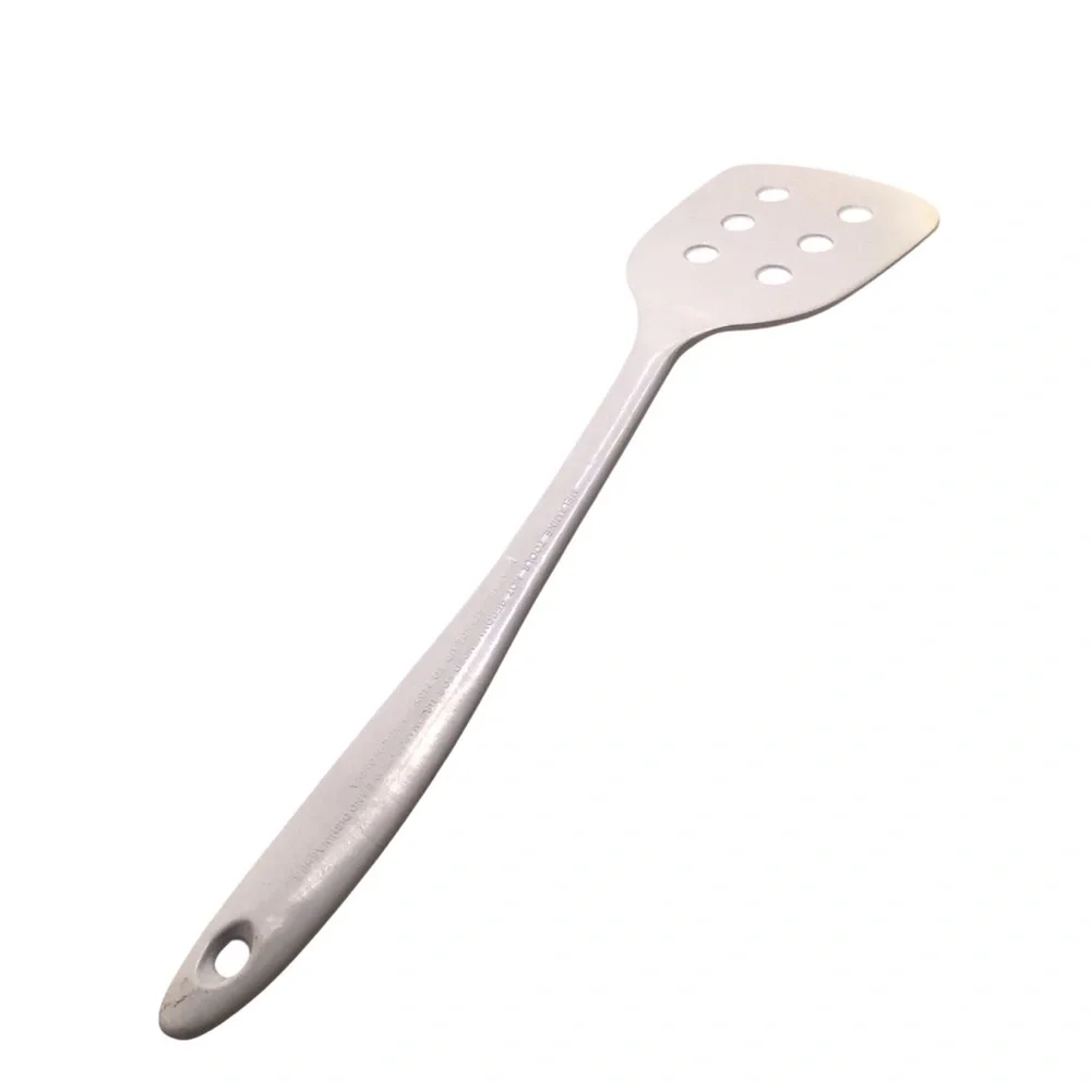 White Melamine Slotted Kitchen Spatula Turner 13” Vintage Style Utensil